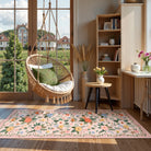 Fleurin Washable Floral Garden Pink Rug Area Rugs Lahome