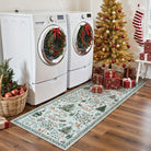 Lumiere Christmas Washable Classic Deer Woodland Grey Rug Area Rugs Lahome
