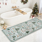 Lumiere Christmas Washable Classic Deer Woodland Grey Rug Area Rugs Lahome