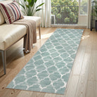 Meline Washable Classic Moroccan Trellis Sage Green Rug Area Rugs Lahome