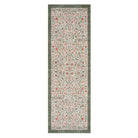 Savarin Washable Vintage Floral Ivory/Green Rug Runner Rugs Lahome