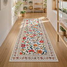 Solace Washable Boho French Elegant Floral Colorful Rug Rugs Lahome 2' x 6'