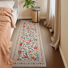 Solace Washable Boho French Elegant Floral Colorful Rug Rugs Lahome