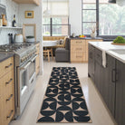 Solaro Washable Boho Geometric Easy Jute Black Indoor/Outdoor Rug Easy Jute Rug Lahome