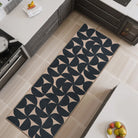 Solaro Washable Boho Geometric Easy Jute Black Indoor/Outdoor Rug Easy Jute Rug Lahome 2' x 6'