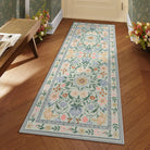 Stacy Washable Floral Vintage Botanical Green Rug Area Rugs Lahome