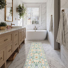 Stacy Washable Floral Vintage Botanical Green Rug Area Rugs Lahome 2' x 6'