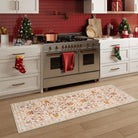 Stacy Washable Floral Vintage Botanical Ocher Rug Area Rugs Lahome