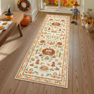Violette Washable Halloween Pumpkin Yellow Rug Rugs Lahome