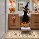 Violette Washable Halloween Pumpkin Yellow Rug Rugs Lahome