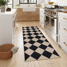 Coline Washable Geometric Checkered Easy Jute Black Indoor/Outdoor Rug Easy Jute Area Rug Lahome 2' x 6'