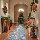 Christmas Washable Tree and Snowflake Grey Rug Area Rugs Lahome