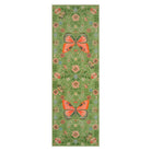 Fleuron Washable Boho Garden Floral Butterfly Green Runner Rug Rugs Lahome