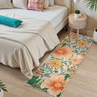Ondine Washable Modern Botanical Floral Beige Rug Rugs Lahome