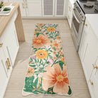 Ondine Washable Modern Botanical Floral Beige Rug Rugs Lahome 2' x 6'