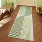 Sarrah Washable Modern Minimalism Rainbow Green Runner Rug Runner Rugs Lahome
