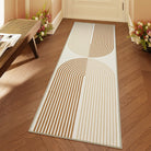 Sarrah Washable Modern Minimalism Rainbow Khaki Runner Rug Runner Rugs Lahome 2' x 6'