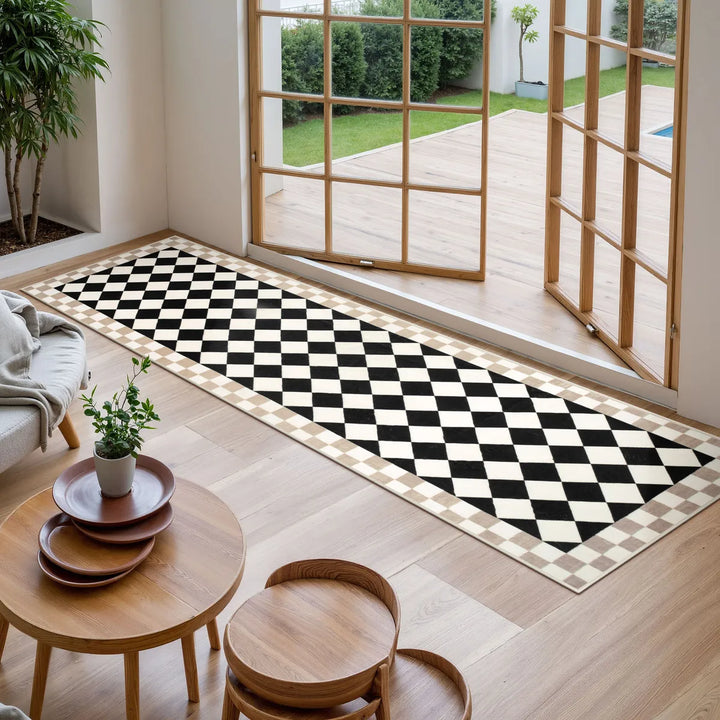 checkerboard rug