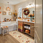 Violette Washable Halloween Pumpkin Yellow Rug Rugs Lahome