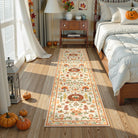 Violette Washable Halloween Pumpkin Yellow Rug Rugs Lahome 2' x 8'