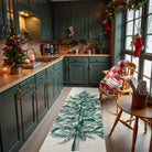 Christmas Washable Tree and Snowflake Beige Rug Area Rugs Lahome