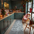 Christmas Washable Tree and Snowflake Grey Rug Area Rugs Lahome