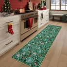Christmas Washable World Moroccan Green Rug (Copy) Area Rugs Lahome 2' x 8'
