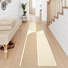 Sarrah Washable Modern Minimalism Rainbow Khaki Runner Rug Runner Rugs Lahome