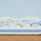 Maelis Washable Vintage Ribbon Blue Rug Rugs Lahome
