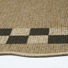 Linoe Washable Checkered Wavy Oatmeal Easy Jute Rug Rugs Lahome