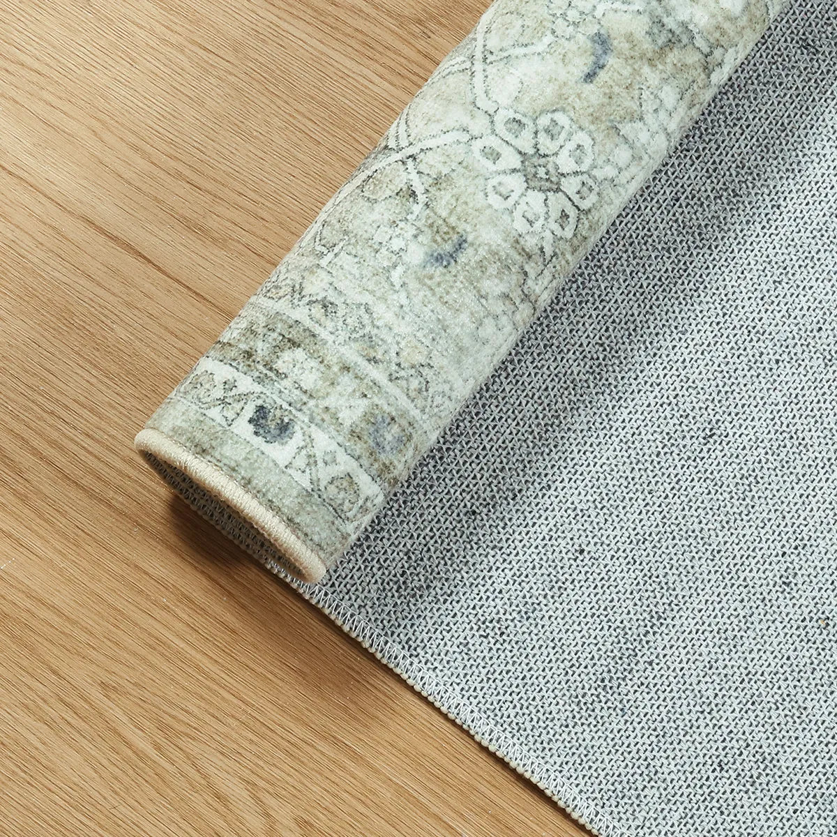 Velora Washable Vintage Green Rug Area Rugs Lahome