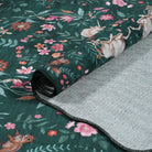Elysia Washable Maximalist Unicorn Garden Dark Green Rug Area Rugs Lahome