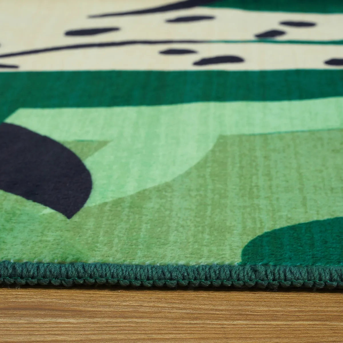 Leon Washable Graphic Cheetah Green kids Rug Area Rugs Lahome
