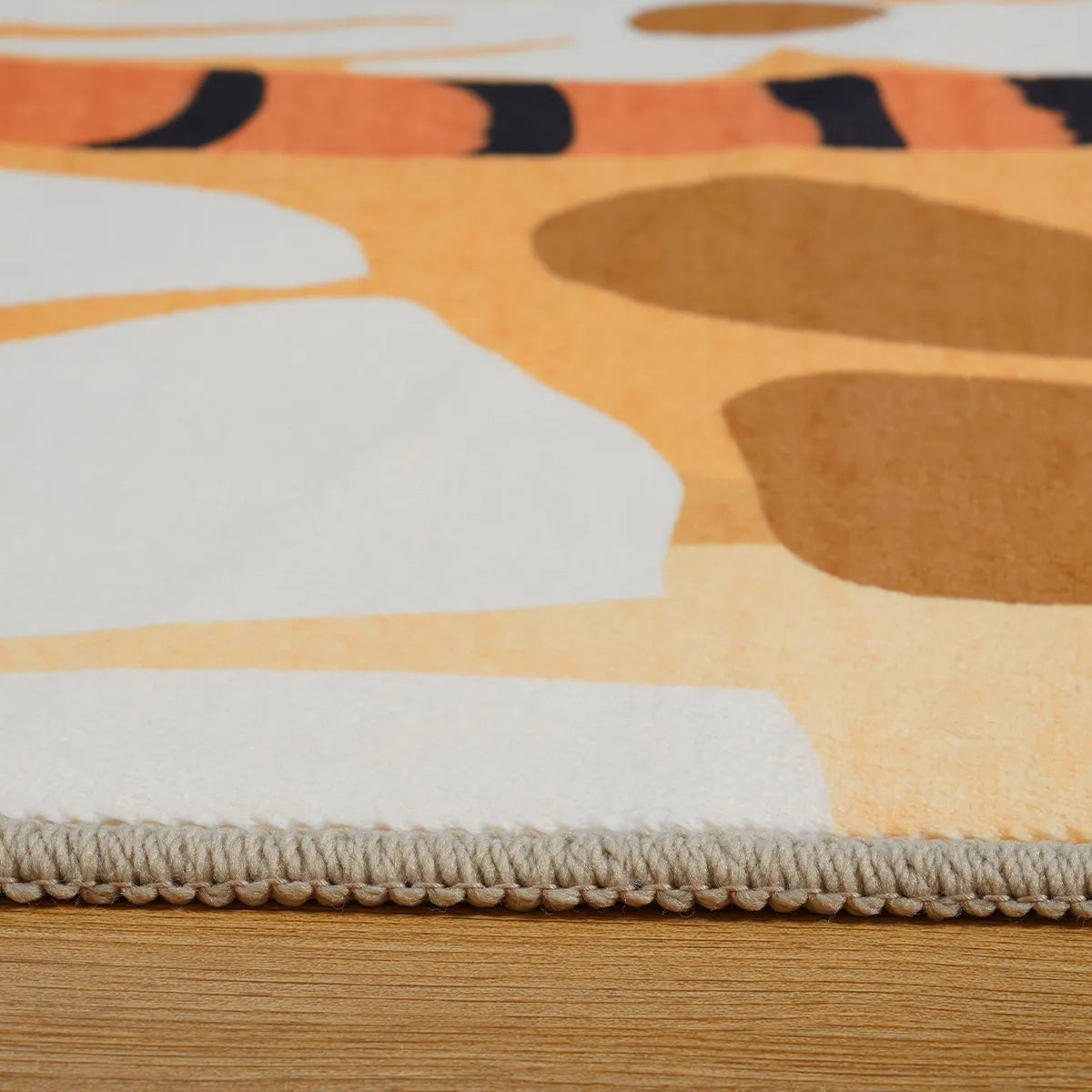 Roza Washable Playful Tiger Orange kids Rug Area Rugs Lahome