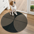 Enfys Washable Modern Rainbow Easy Jute Black/Grey Indoor/Outdoor Rug Clearance Rugs Lahome