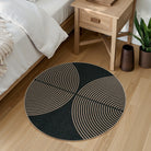 Enfys Washable Modern Rainbow Easy Jute Black/Grey Indoor/Outdoor Rug Clearance Rugs Lahome 3' Round