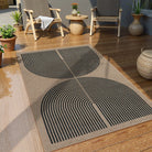 Enfys Washable Modern Rainbow Easy Jute Black Indoor/Outdoor Rug Clearance Rugs Lahome 3' x 5'