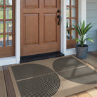 Enfys Washable Modern Rainbow Easy Jute Black Indoor/Outdoor Rug Clearance Rugs Lahome