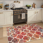 Meline Washable Classic Moroccan Trellis California Sunset Rug Area Rugs Lahome