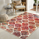 Meline Washable Classic Moroccan Trellis California Sunset Rug Area Rugs Lahome 3' x 5'