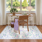 Rosabel Washable Floral Bows purple Rug Area Rugs Lahome