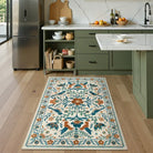 Rosalie Washable Boho Birdsong Floral Garden Beige Rug Clearance Rugs Lahome