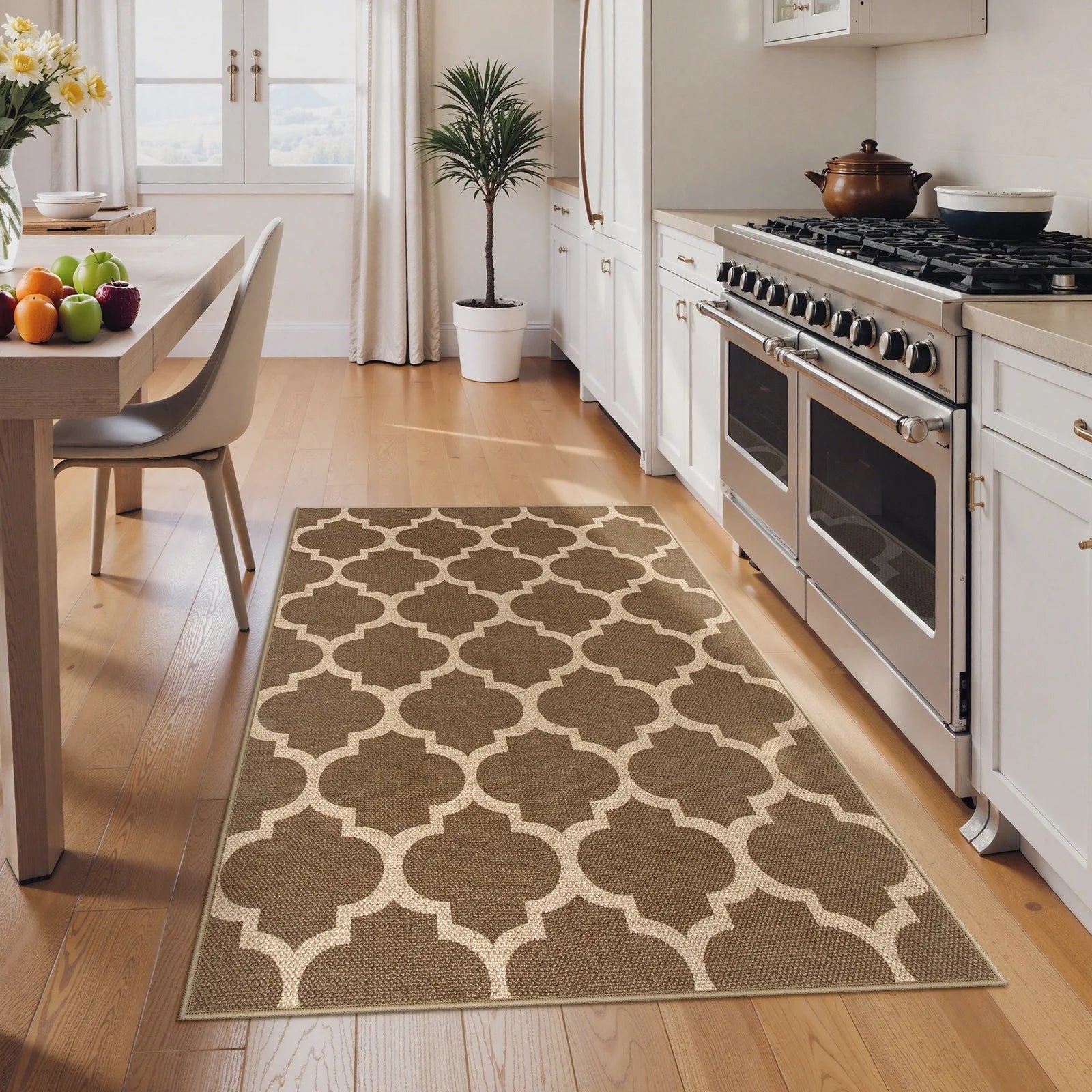 SUNDEREY Moroccan Geometric Area Rug, Washable Bedroom Rug,Easy Jute Indoor Outdoor Carpet, Farmhouse Checkered Non Slip Black Carpet for Office Couch Entrance Kitchen Walmart Walmart