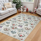 Christmas Washable World Moroccan Beige Rug Area Rugs Lahome 3' x 5'