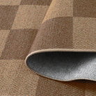 Colette Washable Checkered Easy Jute Khaki Indoor/Outdoor Rug Easy Jute Area Rug Lahome