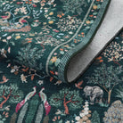 Avine Washable Bohemian Botanical Animals Green Rug Rugs Lahome