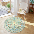 Sylvie Washable Boho Modern Parisian Garden Floral Green Rug Area Rugs Lahome