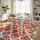 Meline Washable Classic Moroccan Trellis California Sunset Rug Area Rugs Lahome
