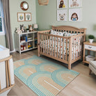 Namia Washable Modern Arch Stripe Colorful Rug Rugs Lahome