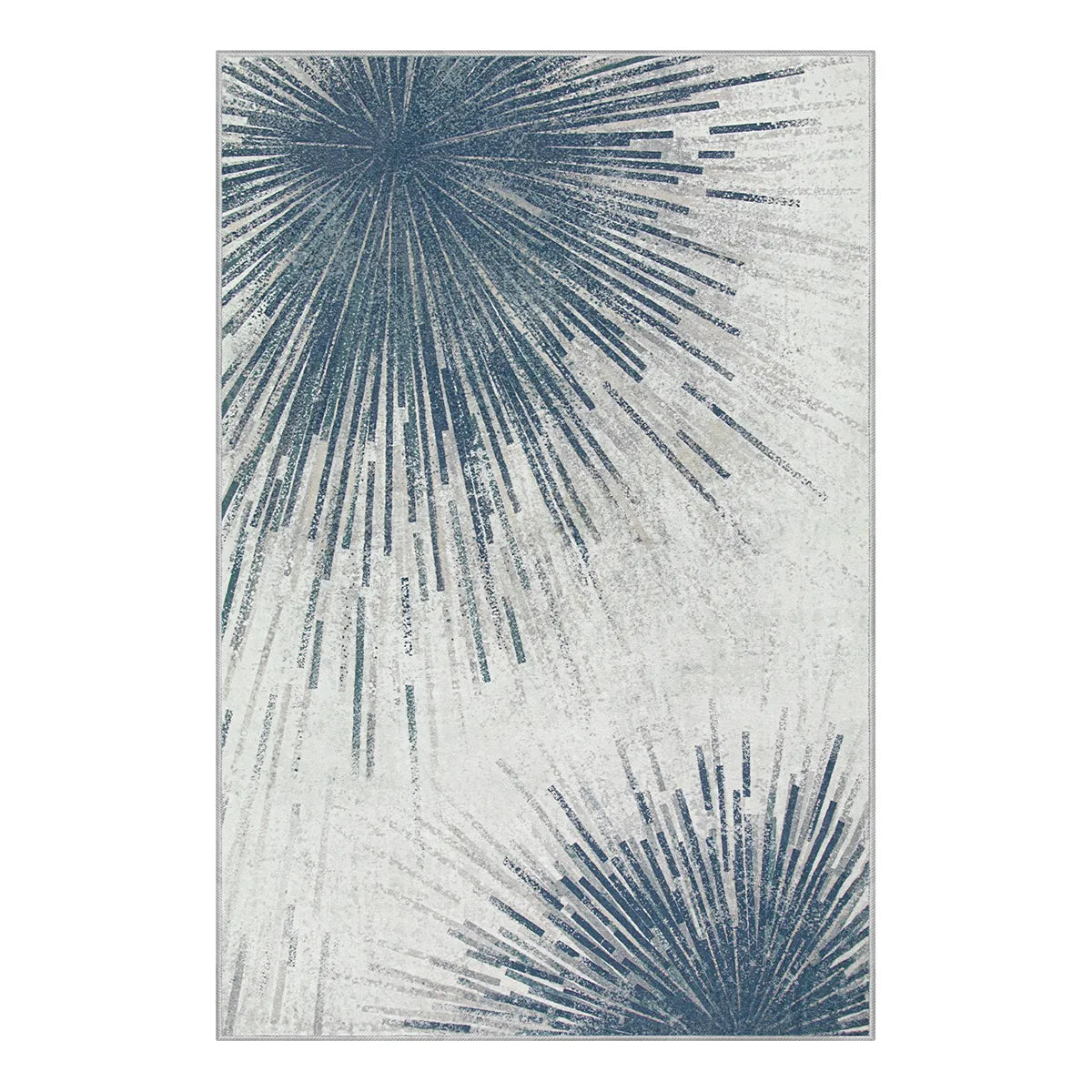 Lahome Modern Abstract Firework Blue Gray 4x6 Area Rug